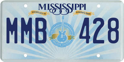 MS license plate MMB428