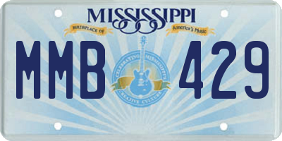 MS license plate MMB429