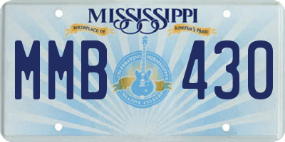 MS license plate MMB430