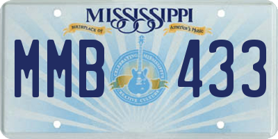 MS license plate MMB433