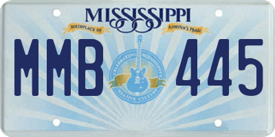 MS license plate MMB445
