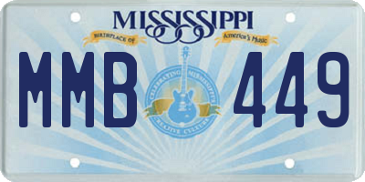 MS license plate MMB449
