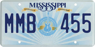 MS license plate MMB455