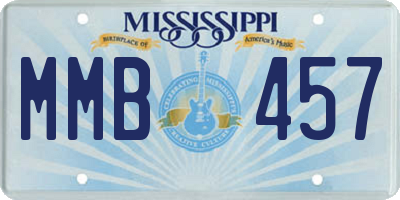 MS license plate MMB457
