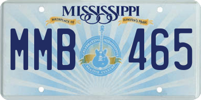 MS license plate MMB465