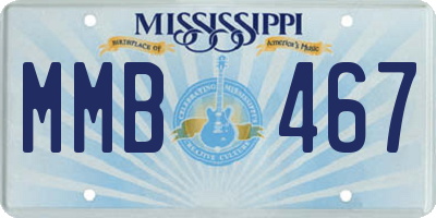 MS license plate MMB467