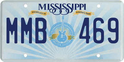 MS license plate MMB469