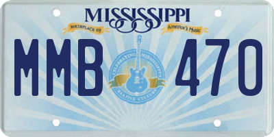 MS license plate MMB470