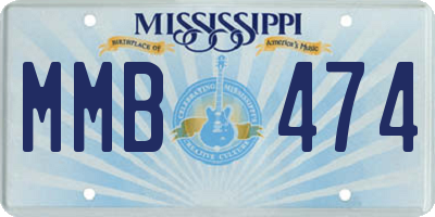 MS license plate MMB474