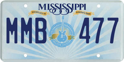 MS license plate MMB477