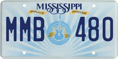 MS license plate MMB480