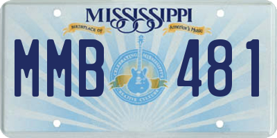 MS license plate MMB481