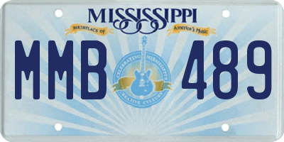 MS license plate MMB489