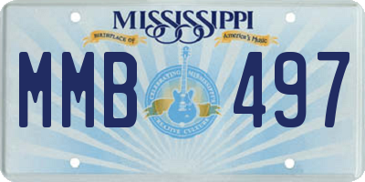 MS license plate MMB497