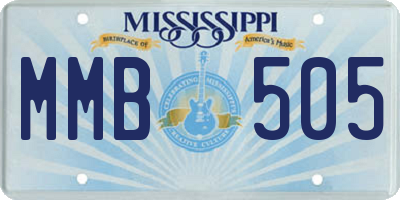 MS license plate MMB505