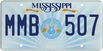 MS license plate MMB507