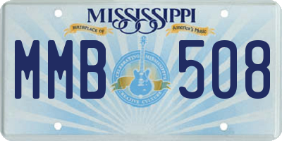 MS license plate MMB508