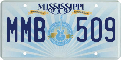 MS license plate MMB509
