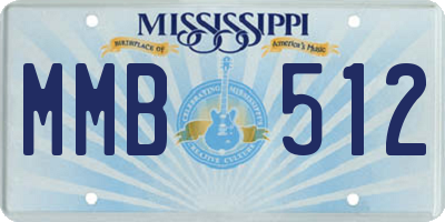 MS license plate MMB512