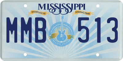 MS license plate MMB513