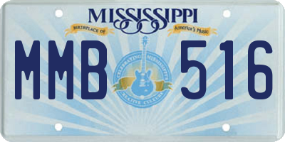 MS license plate MMB516