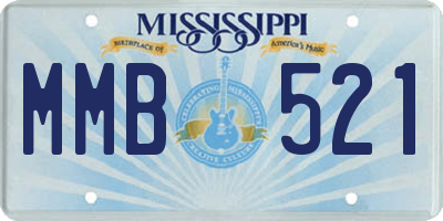 MS license plate MMB521