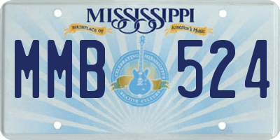 MS license plate MMB524