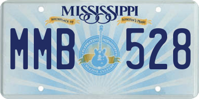 MS license plate MMB528