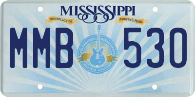 MS license plate MMB530