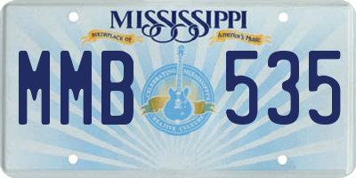 MS license plate MMB535