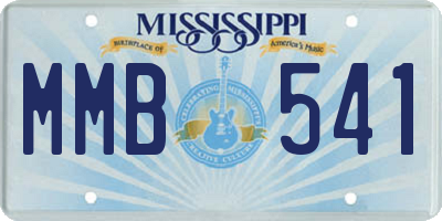 MS license plate MMB541