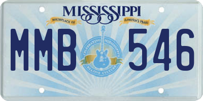 MS license plate MMB546
