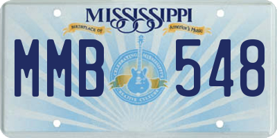 MS license plate MMB548