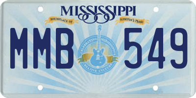 MS license plate MMB549