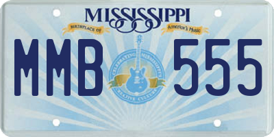 MS license plate MMB555