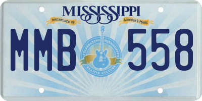 MS license plate MMB558