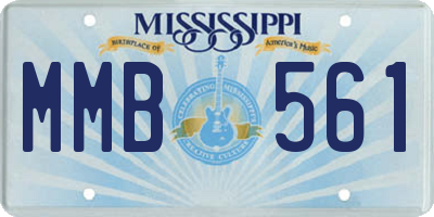 MS license plate MMB561