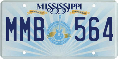 MS license plate MMB564