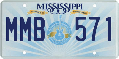 MS license plate MMB571