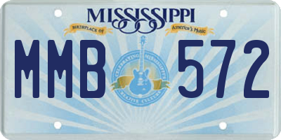 MS license plate MMB572