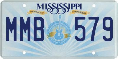 MS license plate MMB579