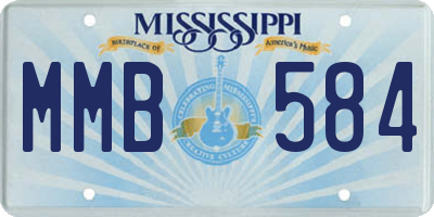 MS license plate MMB584