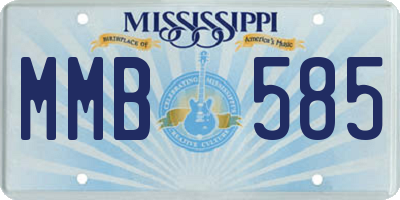 MS license plate MMB585