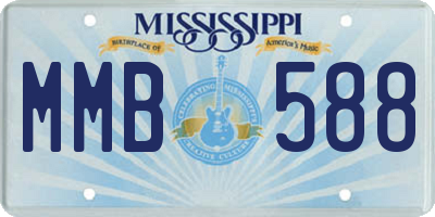 MS license plate MMB588