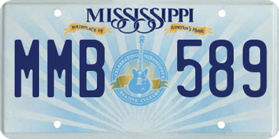 MS license plate MMB589