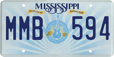 MS license plate MMB594