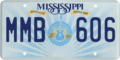 MS license plate MMB606