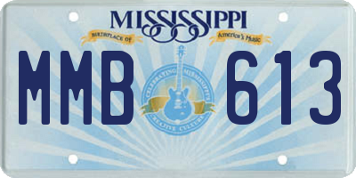 MS license plate MMB613
