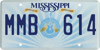 MS license plate MMB614