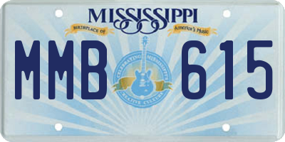 MS license plate MMB615
